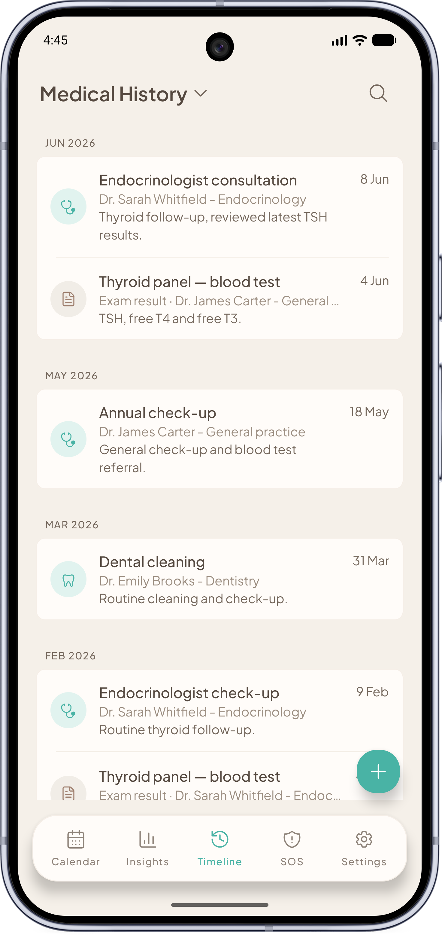 Timeline page timeline